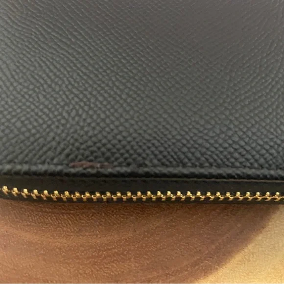 Micro-Pak Small Black Corner Zip Vegan Pebbled Leather Wristlet Wallet NWOT - Picture 10 of 12